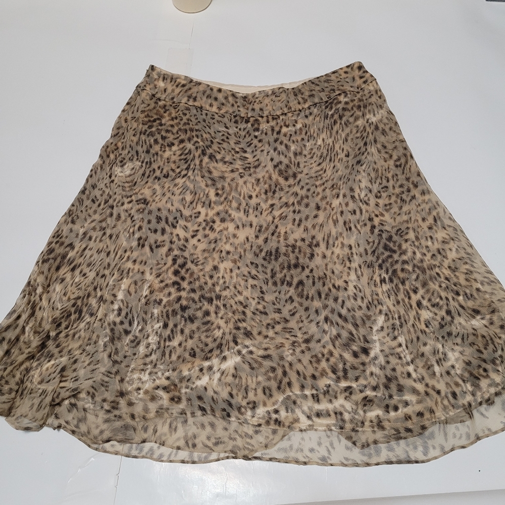 COPY - Leopard print silk skirt Talbots - Picture 4 of 4